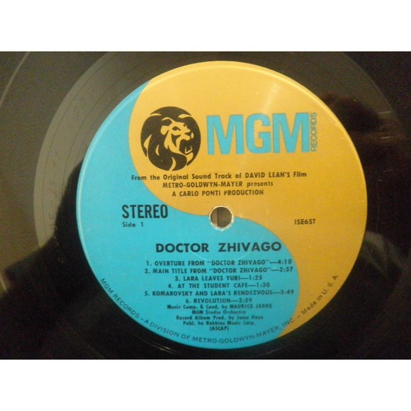 Doctor Zhivago Original Soundtrack LP 1968 MGM Repressed 1965 Released in Stereo - Picture 8 of 10